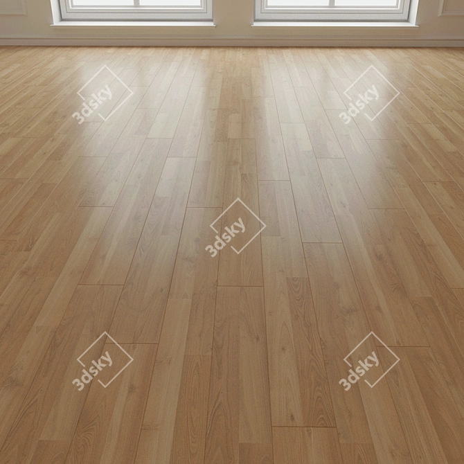 205 Natural Wood Parquet Laminate 3D model image 1