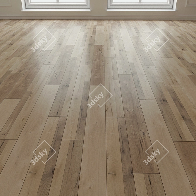 Natural Wood Parquet Laminate 3D model image 1