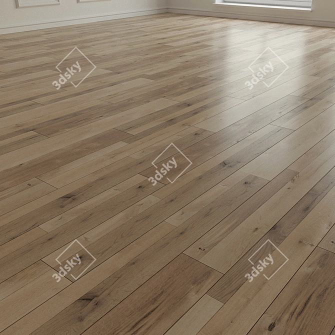 Natural Wood Parquet Laminate 3D model image 2