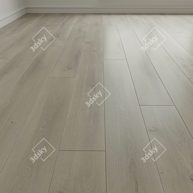 Natural Wood Parquet Laminate 3D model image 3