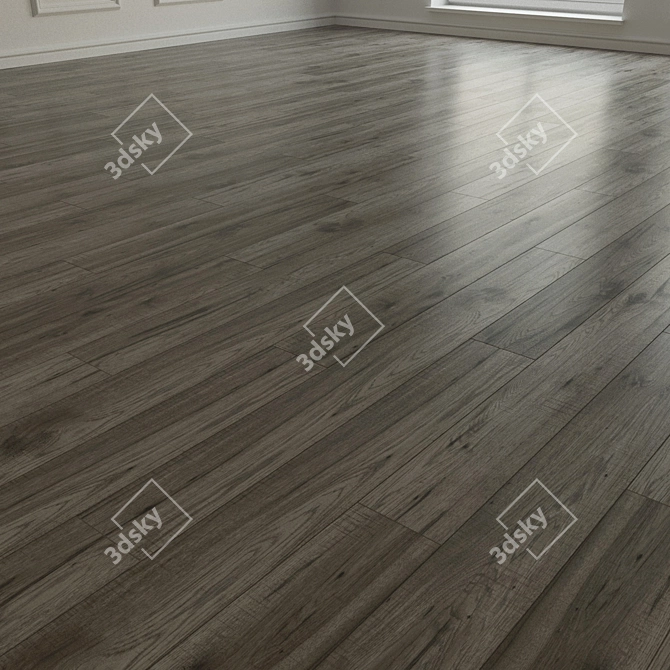 Title: Natural Wood Laminate with 3D Parquet Design 3D model image 2