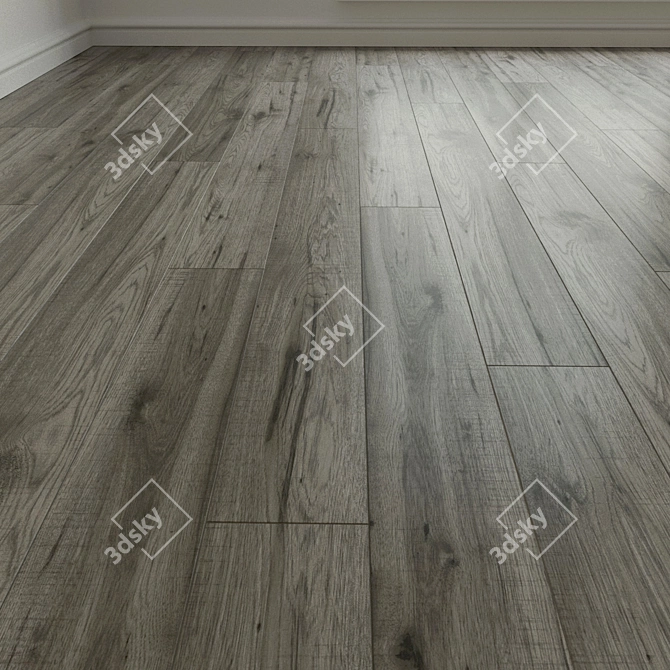 Title: Natural Wood Laminate with 3D Parquet Design 3D model image 3