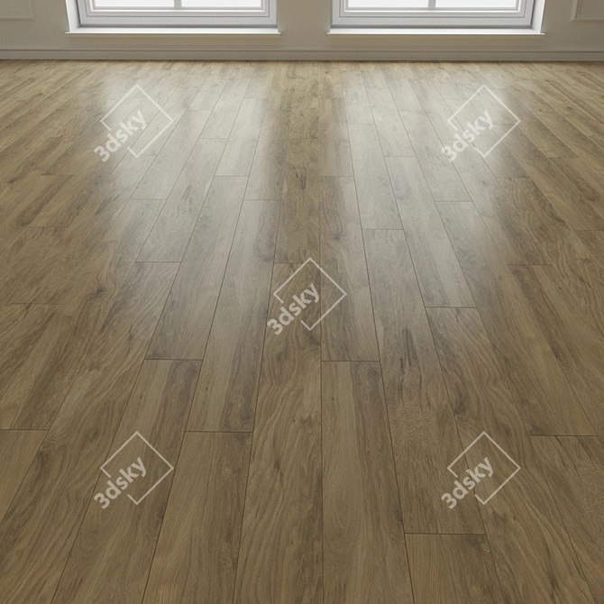 Natural Wood Laminate Parquet 3D model image 1