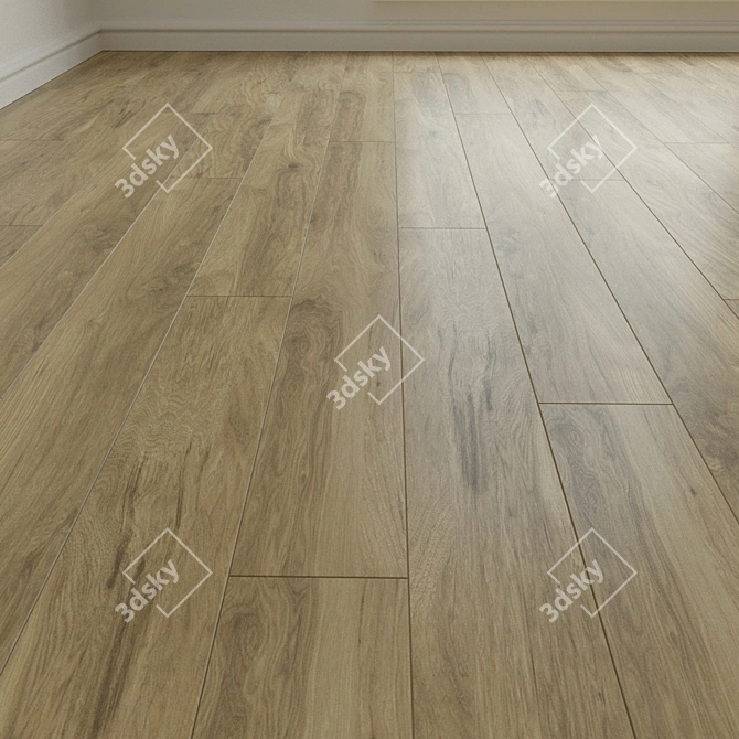 Natural Wood Laminate Parquet 3D model image 3