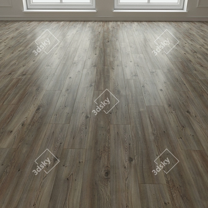 Natural Wood Parquet Flooring 3D model image 1