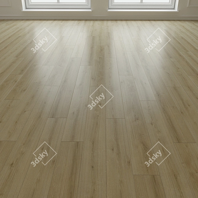 Natural Wood Parquet Laminate 3D model image 1