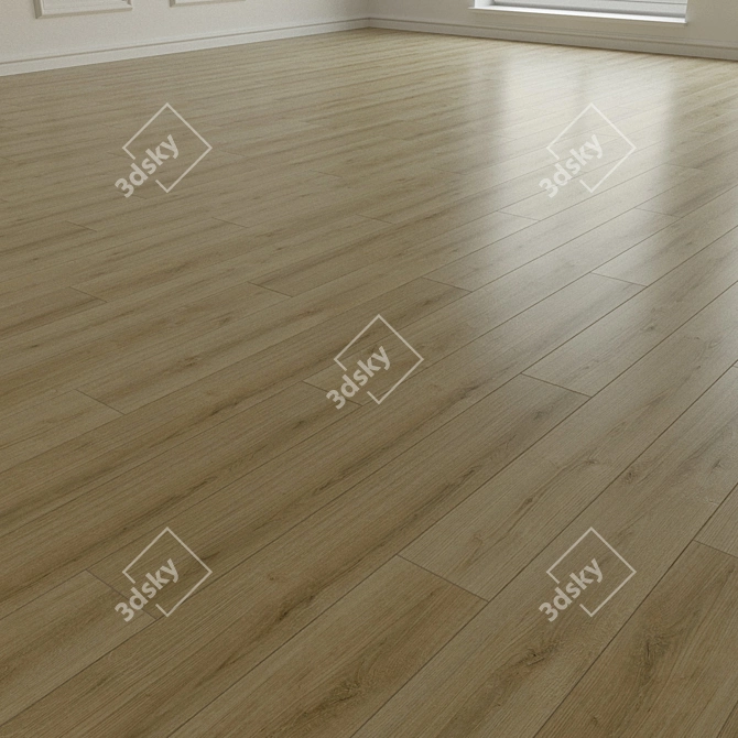 Natural Wood Parquet Laminate 3D model image 2