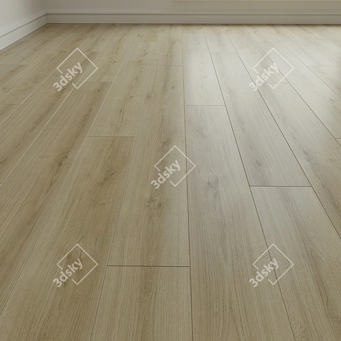 Natural Wood Parquet Laminate 3D model image 3