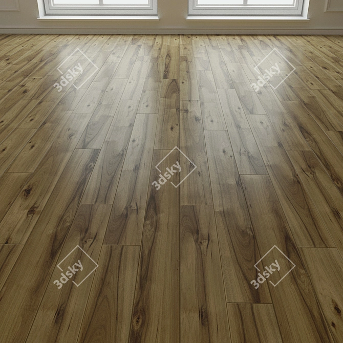 Natural Wood Laminate Parquet 3D model image 1