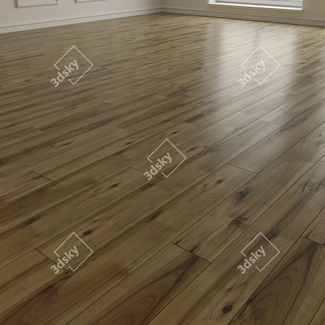 Natural Wood Laminate Parquet 3D model image 2