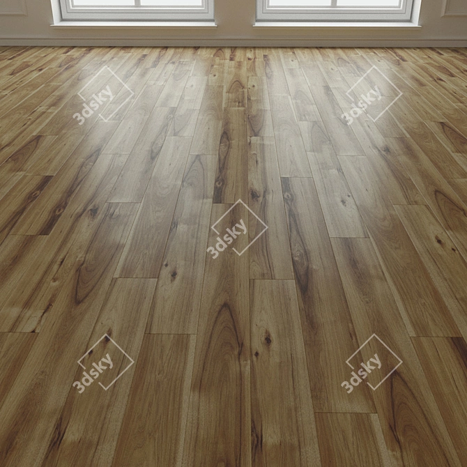 Natural Wood Parquet Laminate 3D model image 1