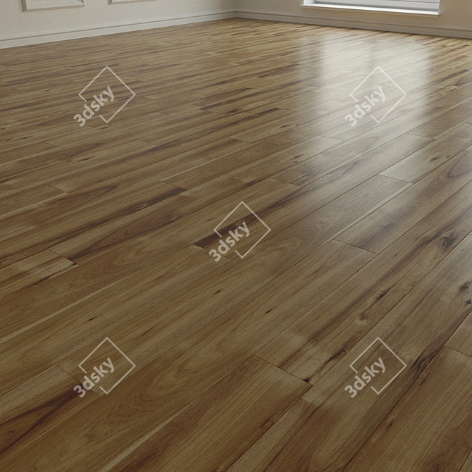 Natural Wood Parquet Laminate 3D model image 2