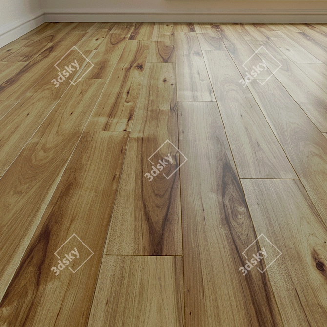 Natural Wood Parquet Laminate 3D model image 3