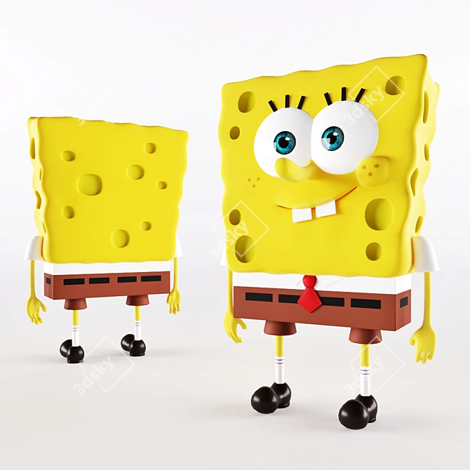 SpongeBob Square Pants: Beloved Cartoon Character 3D model image 4