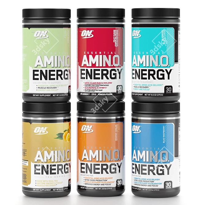 Energy-Boosting Amino Supplement 3D model image 1