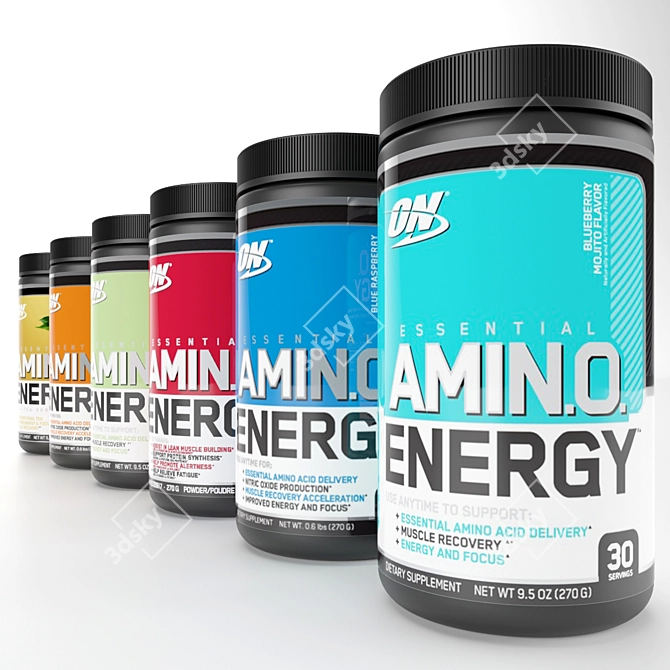 Energy-Boosting Amino Supplement 3D model image 3