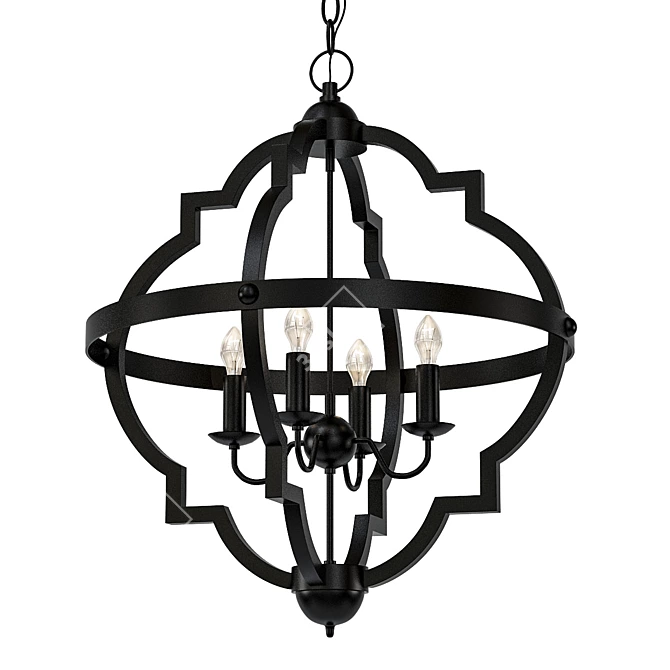 Title: Vintage Round Foyer Lantern 3D model image 1