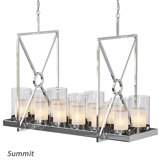 Summit Stainless Steel Chandelier 3D model image 1