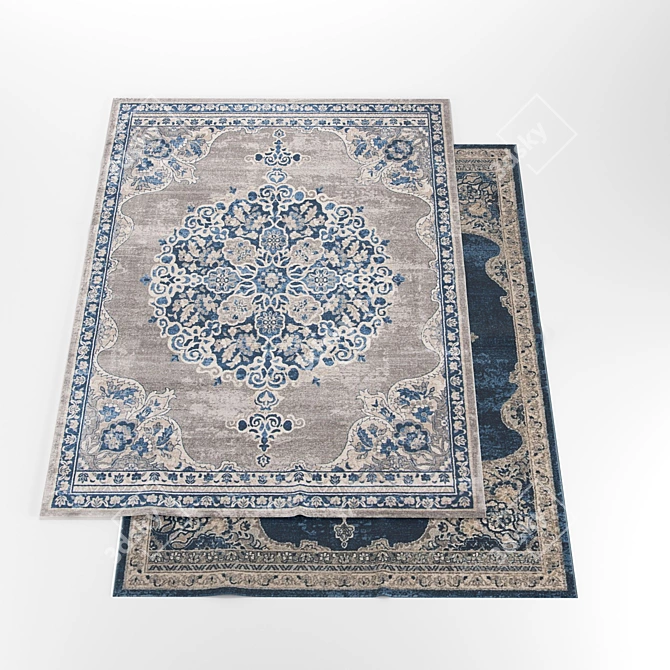 Classic Collection: 2 Elegant Carpets 3D model image 1