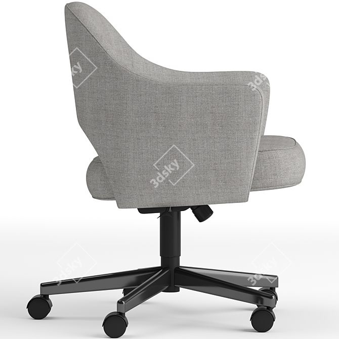 Elegant Saarinen Swivel Armchair 3D model image 3