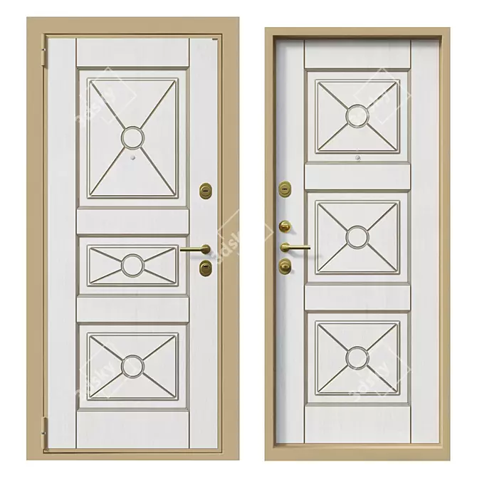 Securemme: Stylish and Secure Doors 3D model image 1