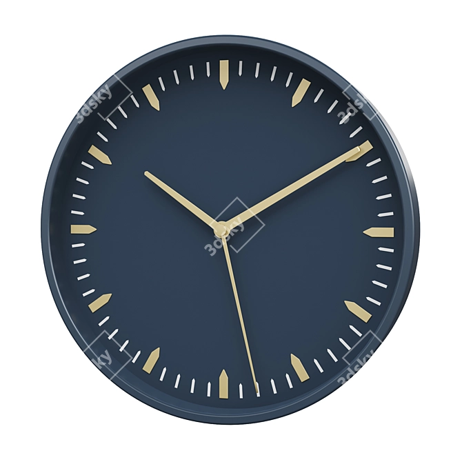 Sleek Wall Clock Set with Incredible Detail 3D model image 5