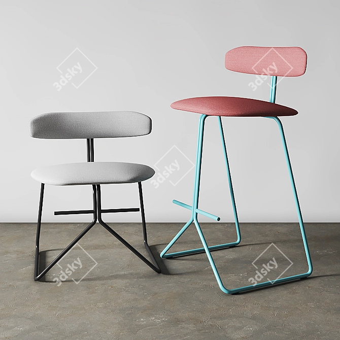 Title: Elegant Rider Chair: Stylish and Comfortable 3D model image 3