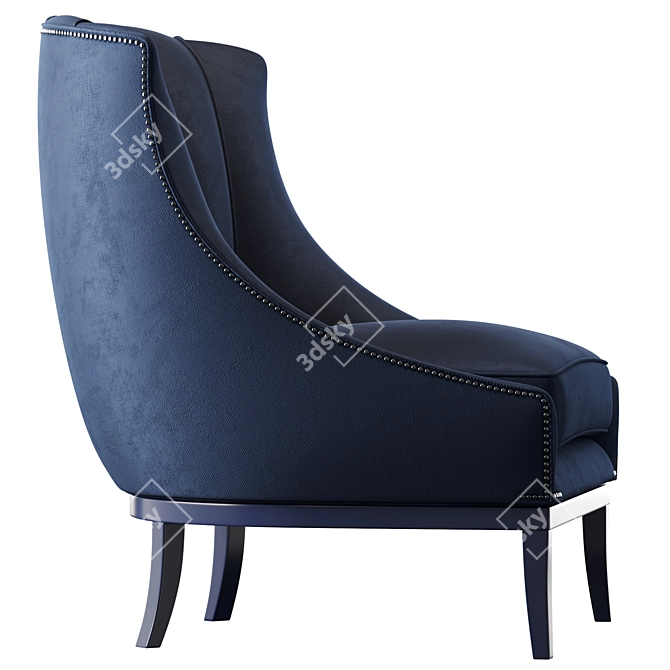 Elegant Heritage Armchair 3D model image 3