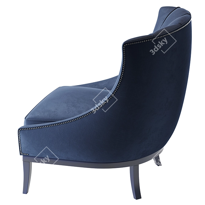 Elegant Heritage Armchair 3D model image 4