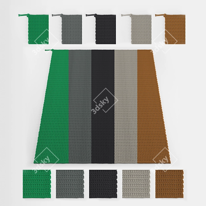 Kvadrat East 3D Rug: Versatile Design 3D model image 1