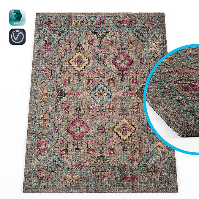 Safavieh Persian Rug: Traditional Elegance 3D model image 1