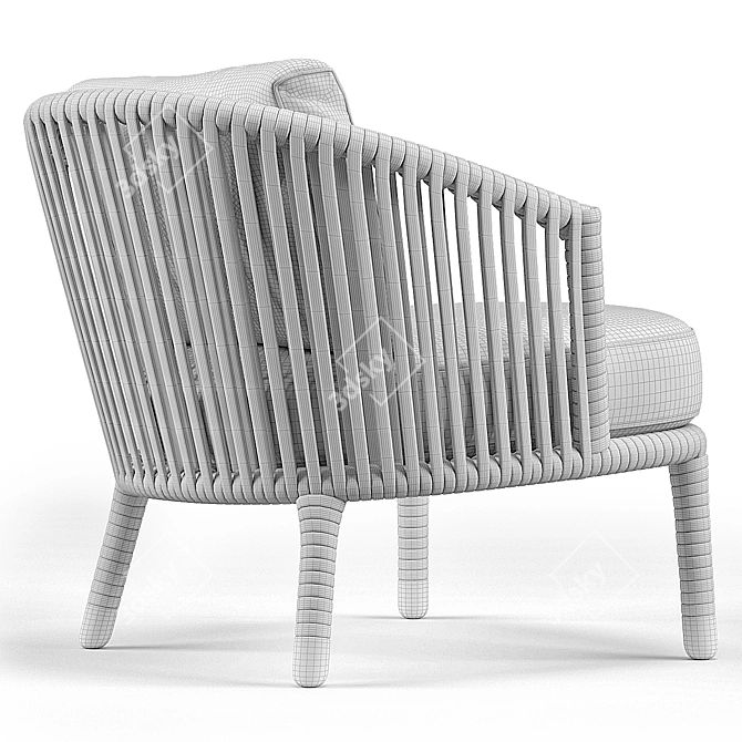 Cane Line Moments Outdoor Chair 3D model image 4