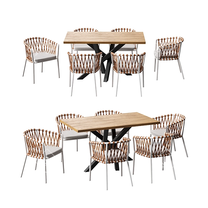 4union Dining Set: Elegant, Modern, and Functional 3D model image 1