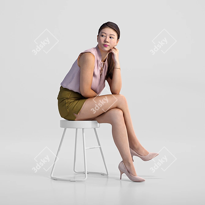 Kaylie_1164: High-resolution 3D Character Model for Vray and Corona 3D model image 3