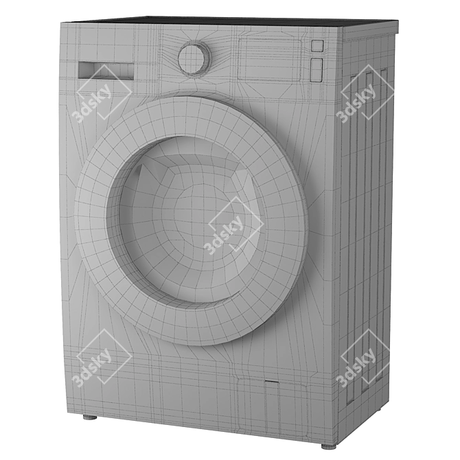 Samsung WW70J52E02W, Slim Washing Machine 3D model image 4