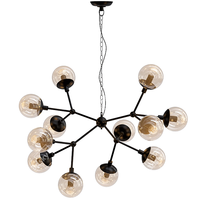 Crystal Lux 2013: Stunning Crystal Chandelier 3D model image 1