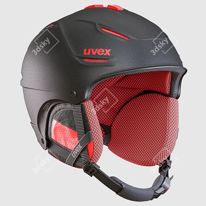 Uvex Ski Helmet and Goggles Set 3D model image 2