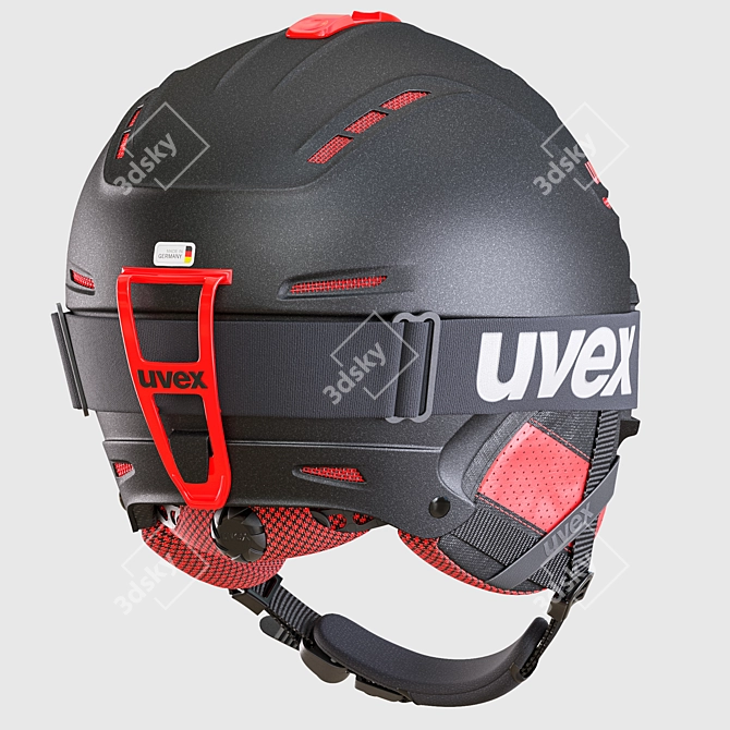 Uvex Ski Helmet and Goggles Set 3D model image 3