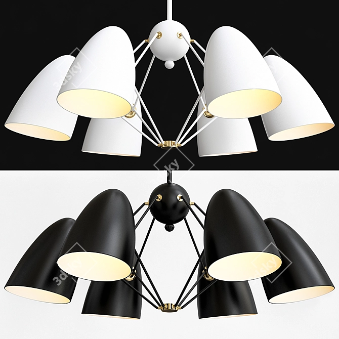 JLYLITE 6-Light Sputnik Pendant 3D model image 1