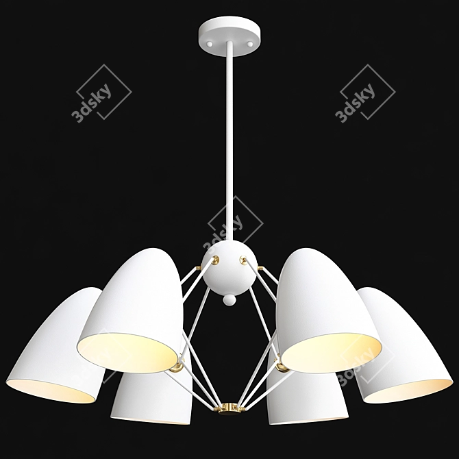 JLYLITE 6-Light Sputnik Pendant 3D model image 2