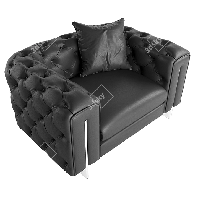 Vincent Modern Armchair: Sleek, Chic, and Comfortable 3D model image 3