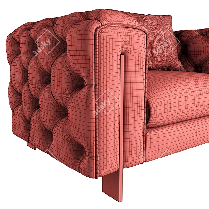 Vincent Modern Armchair: Sleek, Chic, and Comfortable 3D model image 5