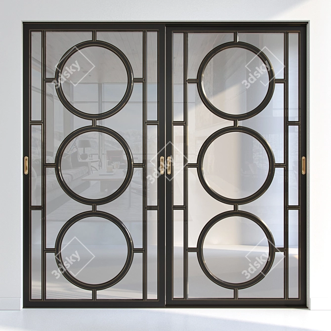 Elegant Devon Door 3D model image 2