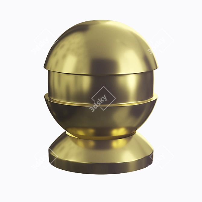 Shimmering Gold Gloss 3D model image 1