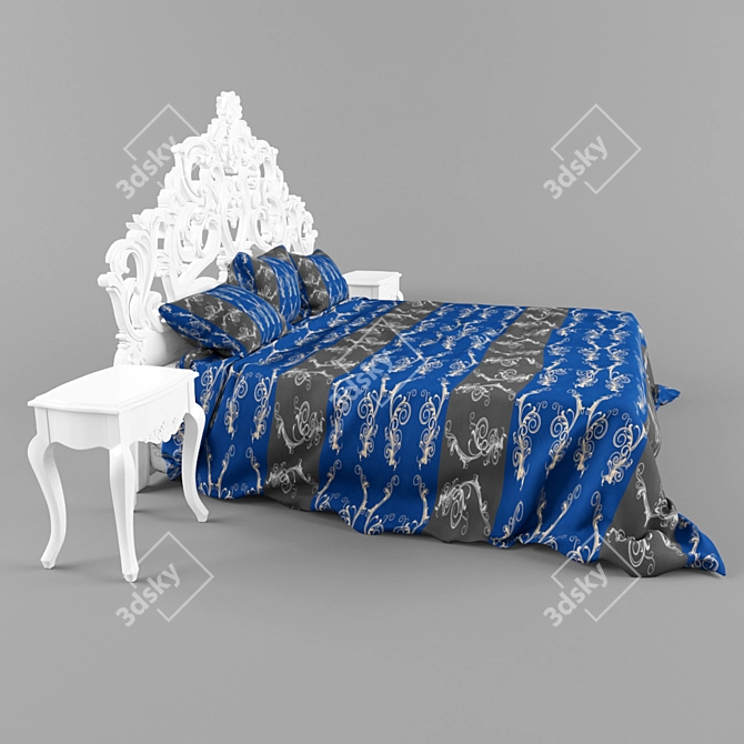 Elegant Dream Bed 3D model image 2