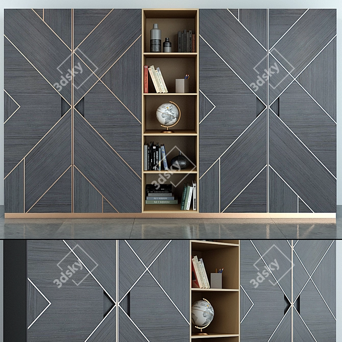 Title: Elegant Art Deco Storage- 029 3D model image 1