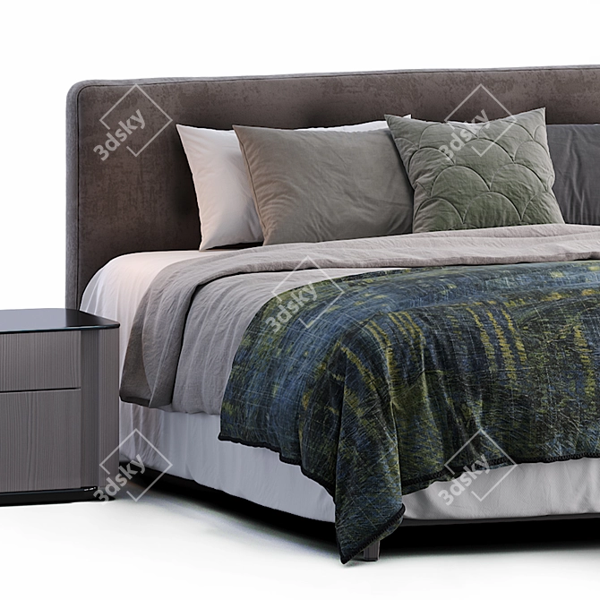 Elegant Minotti Andersen Bed 3D model image 3