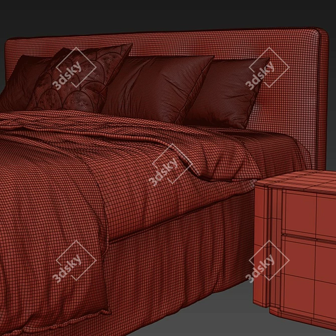 Elegant Minotti Andersen Bed 3D model image 5