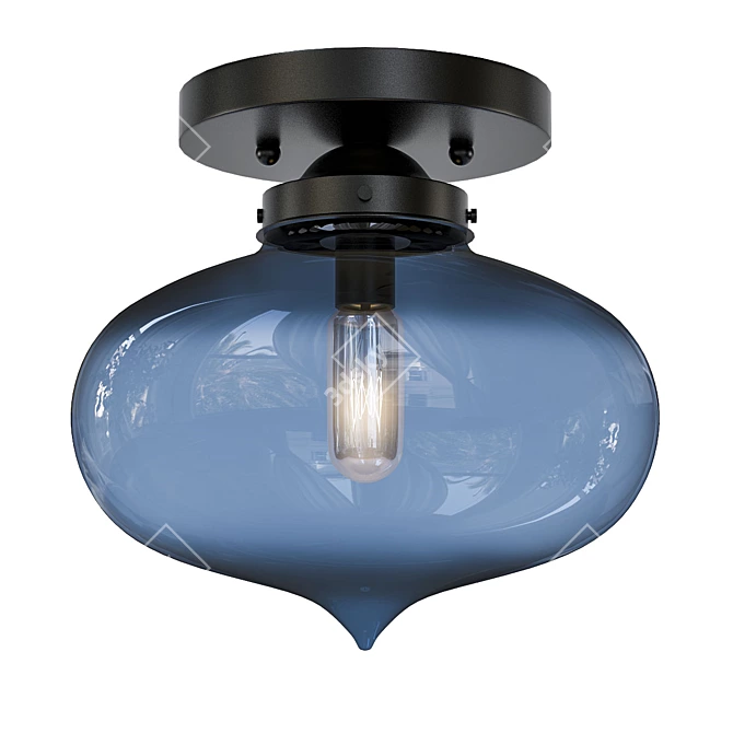 Sapphire Minaret Pendant Light 3D model image 1