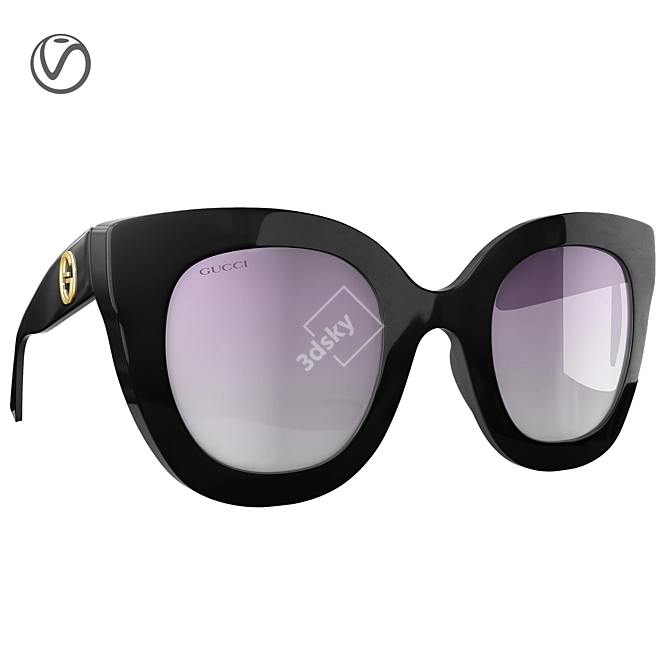 Stylish Gucci Sunglasses 2013 3D model image 1